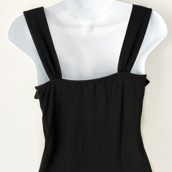 White House Black Market WHBM Ruffle Front Sleeveless Shell Tank Top Black XS - Picture 6 of 11